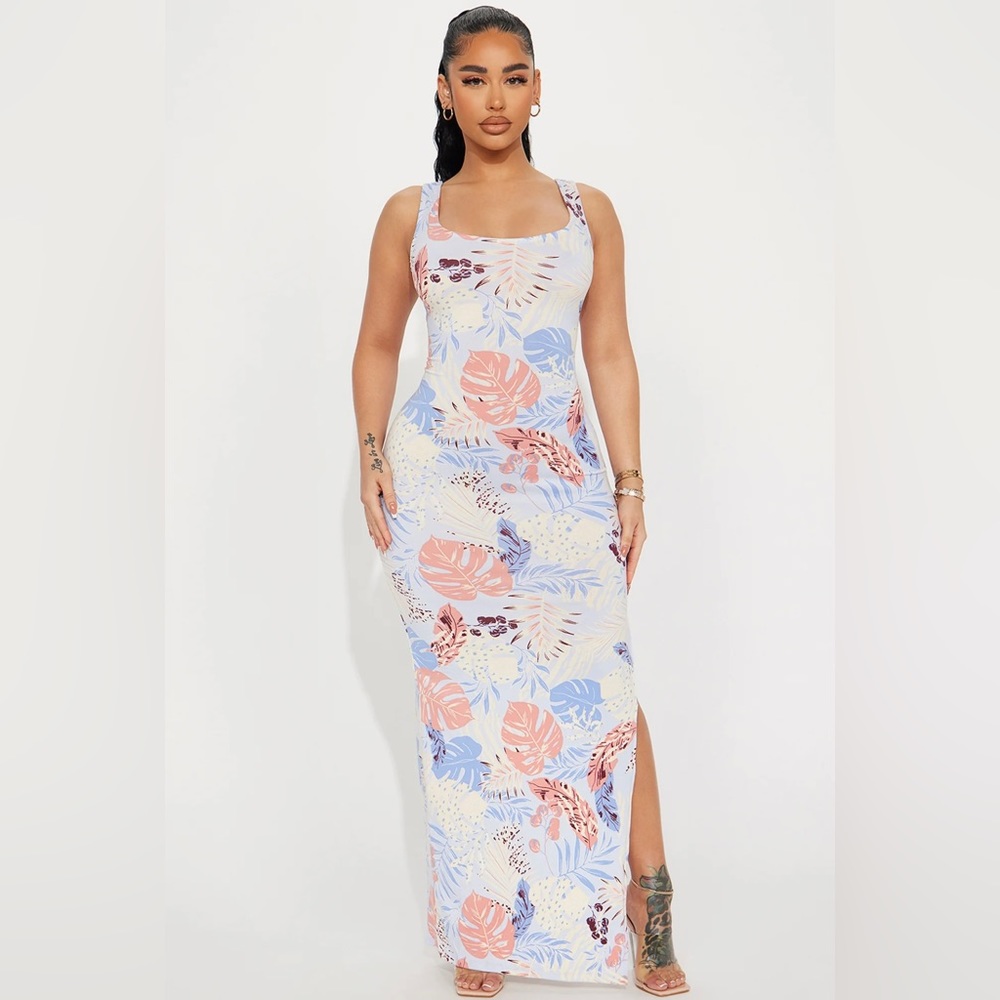 Underneath Palm Tree Maxi Dress